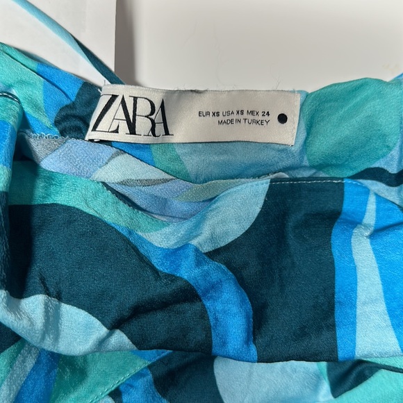 Zara Dresses Zara Cowl Mini Dress Blue Poshmark